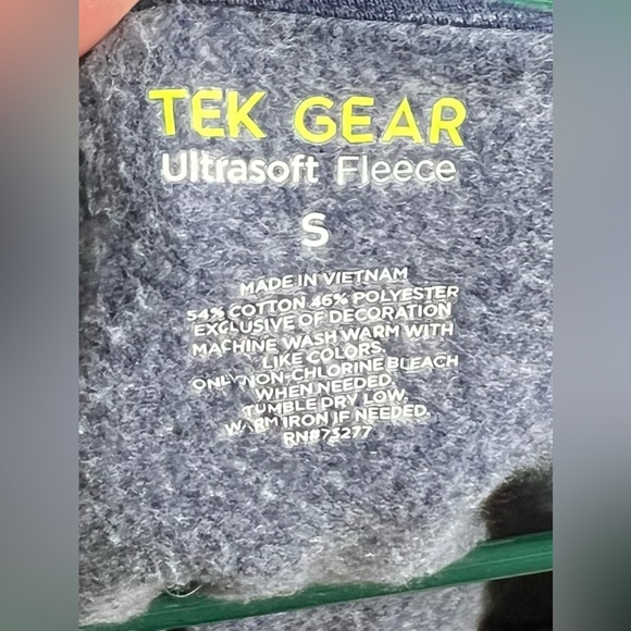 Tek Gear Ultrasoft Fleece Full Zip Jacket Hoodie Warm Cozy Activewear Winter Gym - Picture 6 of 6